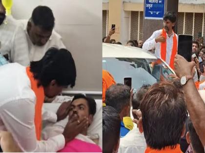 I will take the initiative to end this hooliganism; Manoj Jarange met Shivraj Divte | ही गुंडगिरी संपुष्टात आणण्यासाठी मीच पुढाकार घेणार; मनोज जरांगेंनी घेतली शिवराज दिवटेची भेट I will take the initiative to end this hooliganism; Manoj Jarange met Shivraj Divte | ही गुंडगिरी संपुष्टात आणण्यासाठी मीच पुढाकार घेणार; मनोज जरांगेंनी घेतली शिवराज दिवटेची भेट
