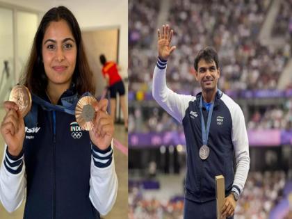   Her father Ram Kishan has reacted on whether Manu Bhakar and Neeraj Chopra will get married | मनू भाकर आणि नीरज चोप्रा लग्न करणार? अखेर तिच्या वडिलांनी सोडलं मौन, म्हणाले...