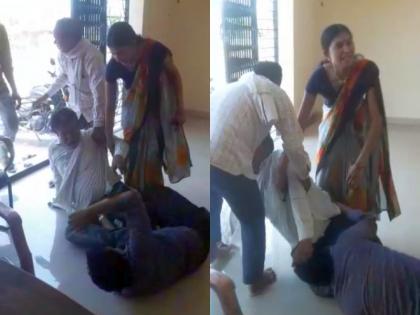 fight at chinchmandal gram panchayat monthly meeting; case filed against Gram Sevak for molestation and against Gram Panchayat member's husband for obstructing government work | Video : यवतमाळातील चिंचमंडळ ग्रामसभेत राडा; ग्रामसेवकाला मारहाण, पोलिसात तक्रार