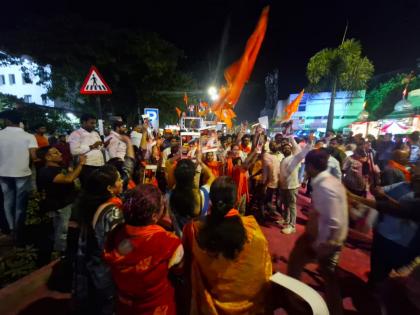 एक मराठा लाख मराठा,आपण जिंकलो..! बारामतीत मराठा समाज बांधवांचा विजयी जल्लोष