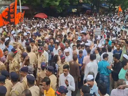 Marathi Morcha at Mira Road: Opposition defeated, Marathi people united; Finally, a huge march took out in Mira Road | विरोध झुगारला, मराठी माणूस एकवटला; अखेर मीरारोडमध्ये प्रचंड संख्येत मोर्चा निघाला