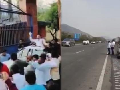 convoy of more than 500 vehicles to welcome gangster gajanan marne after he comes out of jail | कुख्यात गुंड गजानन मारणे तुरुंगातून सुटला; स्वागताला ५०० हून अधिक गाड्यांचा ताफा