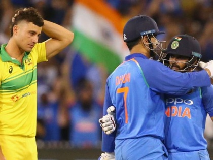 India vs Australia 1st OD: ms Dhoni-Kedar jadhav played well, India beat Australia | India vs Australia 1st odi : धोनी-केदार ठरले विजयाचे शिल्पकार, भारताची ऑस्ट्रेलियावर मात