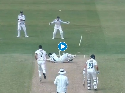Yorkshire Matt Fisher bowled stunning yorker, Durham batsman no answer wath video | मॅट फिशरच्या 'यॉर्कर'समोर फलंदाजानं घातलं लोटांगण; पाहा भन्नाट व्हिडीओ