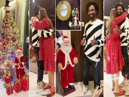 remo dsouza dances with wife lizelle on christmas evening video viral on social-medi | Video Viral : रेमो डिसुजाचे ख्रिसमस सेलिब्रेशन, सँटासोबत असा केला डान्स