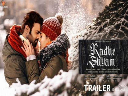 radhe shyam trailer prabhas and pooja hegde looking passionate lover | Radhe Shyam Trailer Out: क्या प्यार किस्मत से लढकर जीत सकता है...? पाहा,‘राधे श्याम’चा जबदस्त ट्रेलर