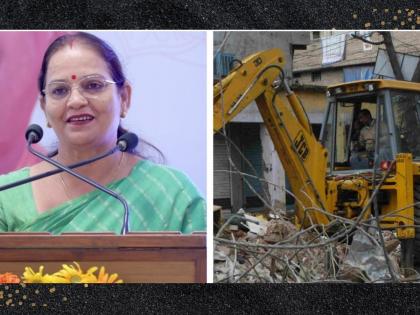 hospital staff asked mayor to remove shoes in return lucknow municipal corporation sent bulldozer | ICU बाहेर शूज काढायला सांगितल्याने महापौर संतापल्या; रुग्णालयासमोर पाठवला बुलडोझर