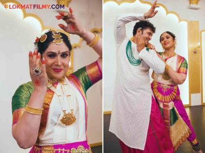 bollywood actress damini fame meenakshi sheshadri dancing with lavani dancer ashish patil video goes viral  | 'पिया बावरी...' मीनाक्षी शेषाद्री यांच्या नृत्य मुद्रांनी चाहते घायाळ; आशिष पाटीलनेही दिली साथ