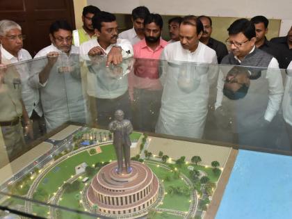 Deputy Chief Minister Ajit Pawar reviewed Babasaheb's memorial | इंदूमिल येथील डॉ. बाबासाहेबांच्या स्मारकाचा उपमुख्यमंत्री अजित पवारांनी घेतला आढावा