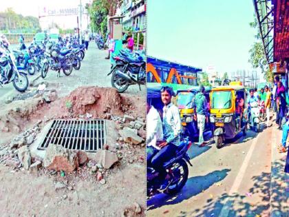  Traffic detection due to Metro work, sickness of the patient, students | मेट्रोच्या कामामुळे वाहतुकीचा खोळंबा, रुग्ण, विद्यार्थ्यांची गैरसोय