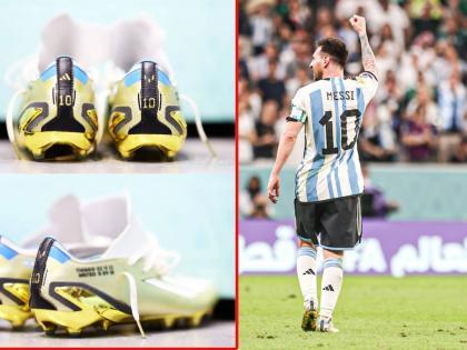 Lionel Messi's special World Cup boots : कुछ खास है! लिओनेल मेस्सीचा विक्रम अन् चर्चा त्याच्या बुटांची, असं काय लिहिलंय त्यावर?