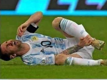 Lionel Messi Plays With Bleeding Ankle Against Colombia in Copa America 2021 | पायातून निघत होते रक्त, तरीही तो खेळत राहिला आणि संघाला पोहोचवले अंतिम सामन्यात