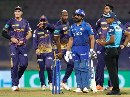 Jasprit Bumrah Five Wickets Performance goes in vain as Rohit Sharma led Mumbai Indians Collapses in Batting Against KKR IPL 2022 | Rohit Sharma Shreyas Iyer, IPL 2022 MI vs KKR: Mumbai Indiansचं पराभवाचं रडगाणं सुरूच! KKRचा ५२ धावांनी दणदणीत विजय