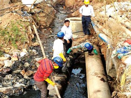 Cleaning of MIDC drains from 'work' | एमआयडीसीतील नाल्यांची ‘कामा’कडून सफाई