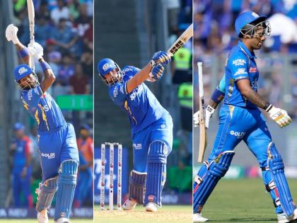 IPL 2024, Mumbai Indians vs Delhi Capitals Live Marathi :  Rohit Sharma ( 49), Ishan Kishan ( 42), Hardik Pandya ( 39 ) & Tim David (45* ) ; Axar patel took 2 wickets,Romario Shepherd propels Mumbai Indians to a mammoth 234/5 | रोहित, इशानचा सूसाट खेळ; पण सूर्या फेल! हार्दिक, डेव्हिड मदतीला धावले, २०० पार नेले