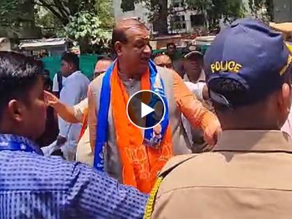 mahayuti candidate mihir kote entered the election office to fill his nomination form | ईशान्य मुंबई: भाजपच्या मिहिर कोटेचांकडून अर्ज दाखल, मिरवणुकीत माजी आमदाराला धक्काबुक्की!