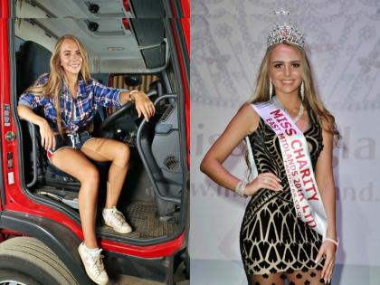 girl left modeling became truck driver beauty queen photos viral | हौसेला मोल नाही! मॉडेलिंग सोडून ट्रक ड्रायव्हर बनली तरुणी; आधी होती ब्युटी क्वीन, म्हणते...