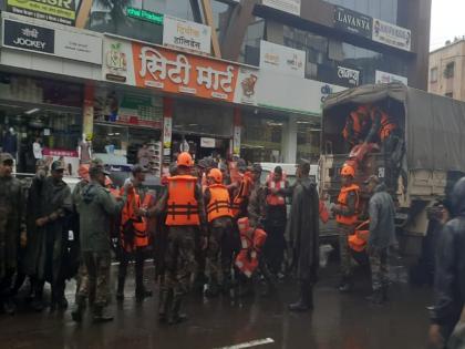 Army person entered in Ektangari Nimbajnagar area of Sinhagad Road Citizens should not panic | Pune Rain: सिंहगड रोडच्या एकतानगरी, निंबजनगर परिसरात एनडीआरएफ दाखल; नागरिकांनी घाबरून जाऊ नये