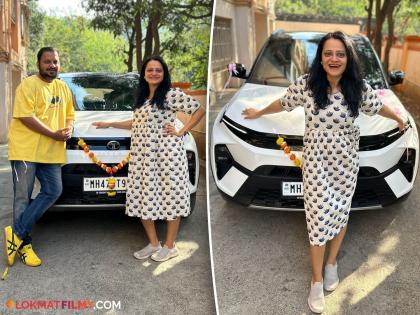 tharla tar mag fame actress monika dabade buy new car shared special photo on social media | स्वप्नपूर्ती! ठरलं तर मग' फेम अभिनेत्रीनं खरेदी केली नवी गाडी; शेअर केले खास फोटो