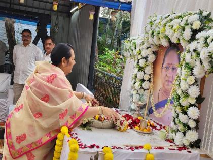 The end of a leader who knew the mind of the people of Konkan; Neelam Gorhe visited the family of Meenakshi Patil | कोकणातील जनतेचं मन जाणणाऱ्या नेत्याचा अंत; नीलम गोऱ्हेंनी घेतली मीनाक्षी पाटील यांच्या कुटुंबाची भेट