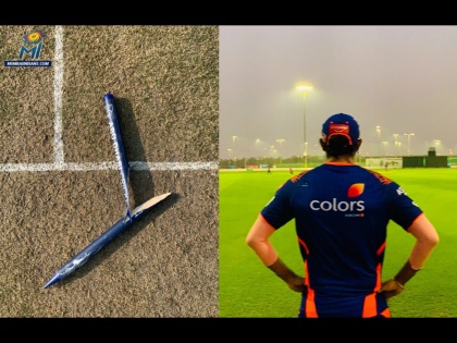 IPL 2020 : Guess who did this? Clean Boult! Trent has arrived, Mumbai Indians share Trent Bowling Video | आला रे आला... मुंबई इंडियन्सच्या गोलंदाजानं सरावात तोडले स्टम्प्स; Video पाहून प्रतिस्पर्धींमध्ये धडकी