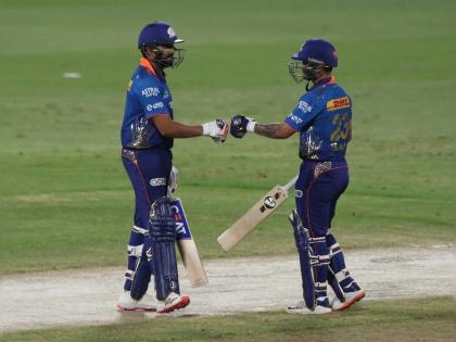 if MI chase this in eight overs or less, it would leave them to beat SRH by less than 100 runs to go ahead of KKR's current NRR | IPL 2021, MI vs RR Live Updates : मुंबई इंडियन्सला ९ किंवा त्यापेक्षा कमी षटकांत राजस्थान रॉयल्सला नमवावे लागेल, कारण
