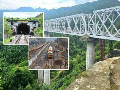 Mizoram Railway bairabi sairang rail line mizoram aizawl connected to railway network india | पहिल्यांदाच मिझोरममध्ये पोहोचली रेल्वे; १४२ पूल अन् ४८ बोगद्यांद्वारे तयार झाला मार्ग... Mizoram Railway bairabi sairang rail line mizoram aizawl connected to railway network india | पहिल्यांदाच मिझोरममध्ये पोहोचली रेल्वे; १४२ पूल अन् ४८ बोगद्यांद्वारे तयार झाला मार्ग...