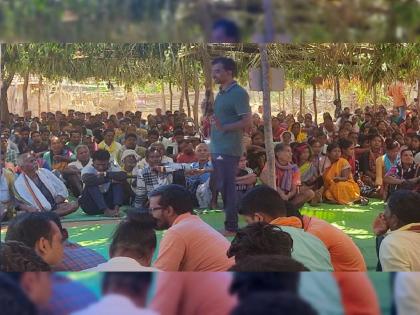 Even after a month, Agitation remains, citizens of Todagatta area opposition to the iron ore mines | महिना उलटला तरी आंदाेलन कायम; लाेहखाणीला ताेडगट्टा परिसरातील नागरिकांचा विराेध