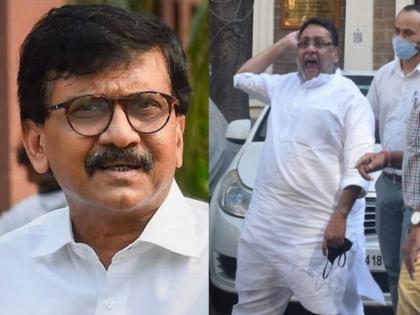 Shiv Sena leader Sanjay Raut has said that Minister Nawab Malik should not resign | पाठीमागून अफझलखानी वार सुरु; नवाब मलिकांचा राजीनामा घेऊ नका, लढत राहू अन् जिंकू- राऊत