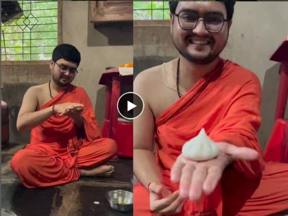 prathamesh laghate making modak at his hometown for ganpati everyone comments modak making modak | 'बनवणारा मोदक अन् खाणाराही...' प्रथमेश लघाटेचा Video व्हायरल; मुग्धाने केली कमेंट