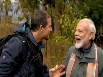 bear grylls says pm modi was calm in crisis in man vs wild episode shoot | घनदाट जंगलात मोदींची शांत अन् संयमी सफारी!, बेअर ग्रिल्सकडून कौतुक