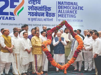 BJP bends NDA friends, Congress bends itself for frend parties | भाजप मित्रांना वाकवतो, काँग्रेस स्वत: वाकते!