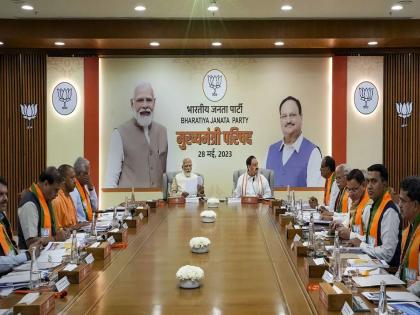 pm narendra modi holds meeting with cms of bjp ruled states in delhi | नरेंद्र मोदींनी भाजपशासित राज्यांच्या मुख्यमंत्र्यांची घेतली भेट, लोकसभा निवडणुकीसह 'या' मुद्द्यांवर चर्चा