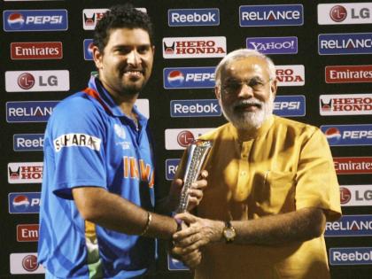 ... Prime Minister Narendra Modi praised Yuvraj Singh after writing a letter | ...म्हणून पत्र लिहून पंतप्रधान नरेंद्र मोदींनी युवराज सिंगचं केलं कौतुक