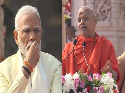 swami govind dev giri maharaj replied criticism over statement at ayodhya ram mandir about pm modi and chhatrapati shivaji maharaj | “PM मोदी शिवरायांच्या गुणांचे अनुसरण करतात, हे सांगायला संकोच वाटला नाही”: गोविंददेव गिरी