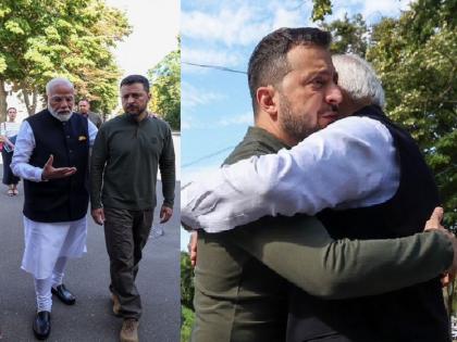 PM Modi Ukraine Visit: PM Modi's hand on President Zelensky's shoulder | गळाभेट, खांद्यावर हात...PM मोदी अन् राष्ट्राध्यक्ष झेलेन्स्की यांच्यात महत्वाच्या विषयांवर चर्चा