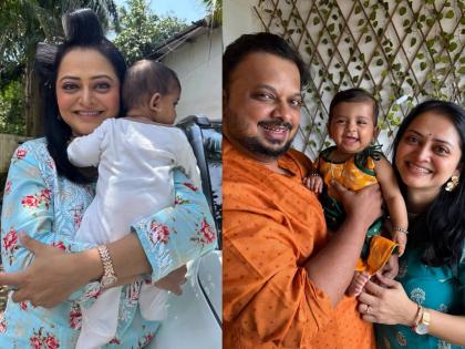 किती गोंडस! दीपिका पाठोपाठ 'ठरलं तर मग' फेम अभिनेत्रीने ७ महिन्यांनी दाखवला लेकीचा चेहरा