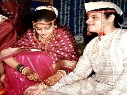 Know this Actress in wedding photo, pic viral on social media | लग्नाच्या फोटोमधील ही प्रसिद्ध अभिनेत्री ओळखा, सोशल मीडियावर फोटो व्हायरल