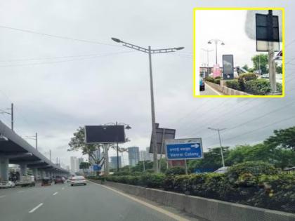 in mumbai municipal self imposed billboards on western expressway discounts pending implementation of new policy  | वेस्टर्न एक्स्प्रेस वेवर पालिकेचे जाहिरात फलक; नव्या धोरणाच्या अंमलबजावणीपर्यंत सूट की कानाडोळा 