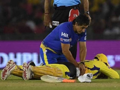 IPL 2018: MS Dhoni injured, the rest will be given to the Indian Premier League? | IPL 2018 : धोनीची कंबर लचकली, विश्वचषकासाठी आयपीएला देणार का विश्रांती...