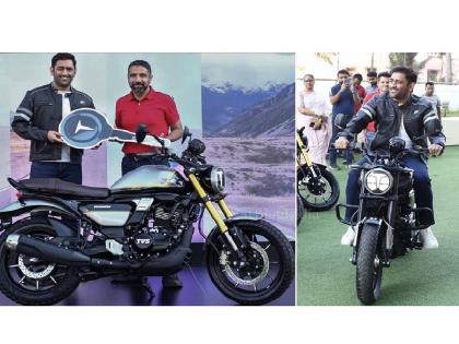 MS Dhoni TVS ronin : Captain Cool MS Dhoni's new bike TVS Ronin; Powerful features and price only 1.5 lakhs... | MS Dhoni TVS ronin : कॅप्टन कूल MS Dhoni च्या ताफ्यात नवी बाईक; दमदार फीचर्स अन् किंमत फक्त 1.5 लाख...