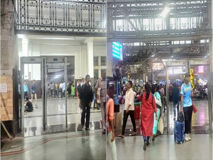 २६/११ अतिरेकी हल्ल्याला १७ वर्षे पूर्ण; सीएसएमटी स्टेशनवर एकही बॉडी स्कॅनर नाही, सुरक्षा धोक्यात - Marathi News | 17 years since 26/11 terror attacks; No body scanners at CSMT station | Latest News at Lokmat.com २६/११ अतिरेकी हल्ल्याला १७ वर्षे पूर्ण; सीएसएमटी स्टेशनवर एकही बॉडी स्कॅनर नाही, सुरक्षा धोक्यात - Marathi News | 17 years since 26/11 terror attacks; No body scanners at CSMT station | Latest News at Lokmat.com