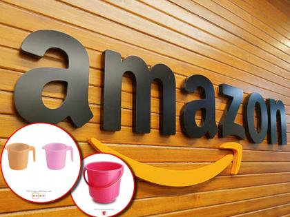 online shopping platform amazon is selling plastic bucket at rs 25999 and mug at rs 10000 after heavy discount social media trending | Amazon वर मिळतोय एवढा डिस्काऊंट की, भिरभिराल! १० हजारांचा प्लॅस्टिक मग अन् २५,९९९ रुपयांची बादली