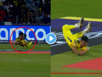 Mukesh Chaudhary takes Superb Catch to dismiss Rajat Patidar in IPL 2022 CSK vs RCB match watch video | Mukesh Chaudhary Super Catch, IPL 2022 CSK vs RCB: चेंडू हवेत जाताच मुकेश धावत सुटला अन् हवेत झेपावत टिपला अप्रतिम कॅच!