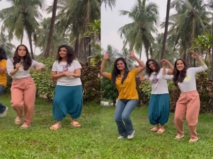marathi actress priya bapat and mukha barve Hawa Mein Udati Jaaye dance video viral | Hawa Mein Udati Jaaye! मुक्ता अन् प्रियाने दिला गाण्याला नवा ट्विस्ट; पाहा Video