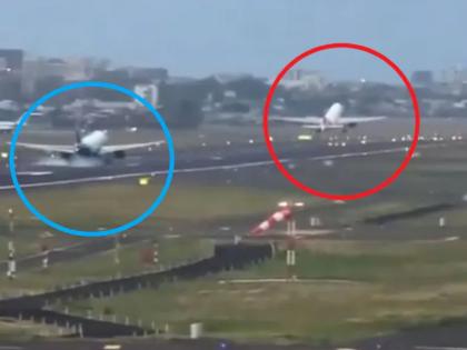 INDIGO and AIR INDIA planes narrowly escape collision at Mumbai airport | VIDEO: मुंबई विमानतळावर वाचला शेकडो प्रवाशांचा जीव! थोडक्यात टळली दोन विमानांची धडक