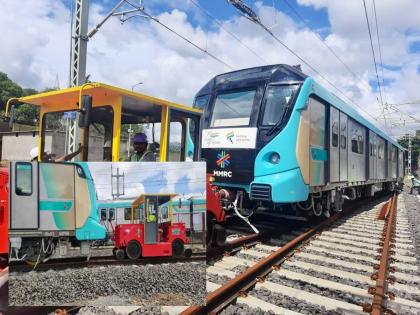 Mumbai Metro 3: Colaba-Bandre-Seepz Metro-3, connection of first train of 8 coaches complete, Metro-3 looks like this | Mumbai Metro 3: कुलाबा-वांद्रे-सीप्झ मेट्रो-३, ८ डब्यांच्या पहिल्या ट्रेनची जोडणी पूर्ण, अशी दिसे मेट्रो-३