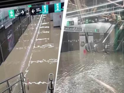 Rain disrupts metro water enters Acharya Atre metro station | भुयारी मेट्रोत पावसाचा राडा, चौफेर टीका; आचार्य अत्रे मेट्रो स्थानकात शिरले पाणी Rain disrupts metro water enters Acharya Atre metro station | भुयारी मेट्रोत पावसाचा राडा, चौफेर टीका; आचार्य अत्रे मेट्रो स्थानकात शिरले पाणी