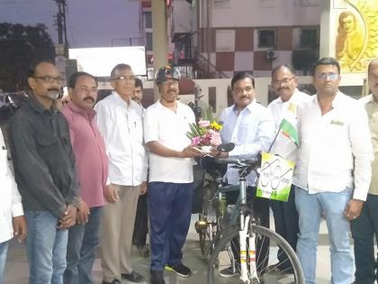 Three thousand kilometers of bicycle travel for a message of save the environment' | ‘सायकल चालवा ...पर्यावरण वाचवा ’चा संदेश देत तीन हजार किलोमीटरची सायकल यात्रा