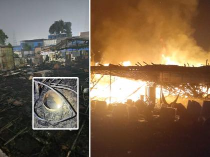 A cylinder explodes in a raging fire; Burn four shops! Incidents in Mumbra-Shilphata area | भीषण आगीत सिलेंडरचा स्फोट; चार दुकाने जळून खाक! मुंब्रा-शिळफाटा परिसरातील घटना